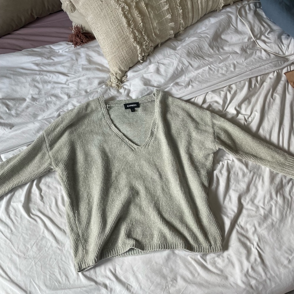 V-Neck Grey Sweater